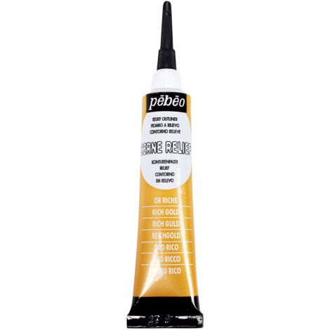 Konturówka do szkła/ceramiki Pebeo Cerne Relief 20ml, Złota/Rich Gold